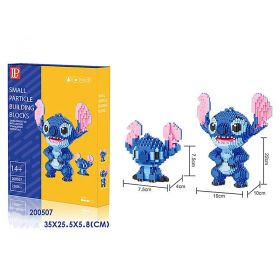 Disney Series Building Blocks Hero Cartoon Character Spider-Man Assembled Decompression Model Ornaments Stitch Assembly Toys