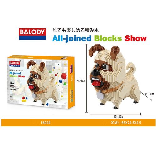 Cartoon Simulation Pet Dog Building Blocks Mini Dachshund Poodle Doberman Model Children's Toy Gift Dog Pet Building Blocks