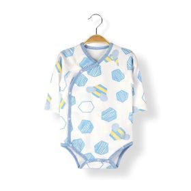 Baby Geometric Graphic Side Button Design Soft Cotton Breathable Pajamas Bodysuit