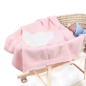 Children's Heart Knitted Graphic Air Conditional Blanket Wool Quilt