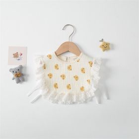 Baby Printed Pattern Lace Belt Design Bibs For Newborn Baby